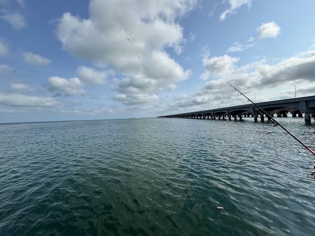 Muelle de Progreso, uno de los más largos del mundo, extendiéndose hacia el Golfo